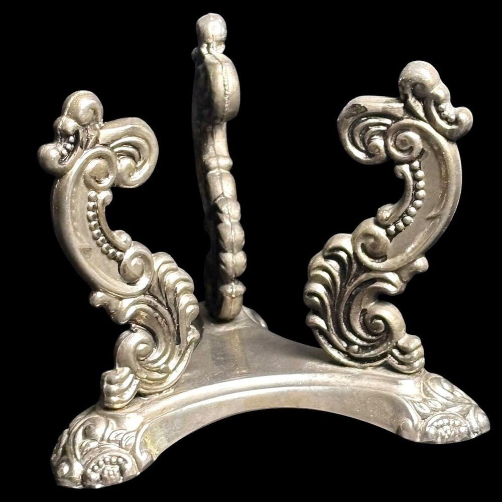 Vintage Regency Style Godinger Silver Art Co Silver Plated Filigree Stand 3.5"